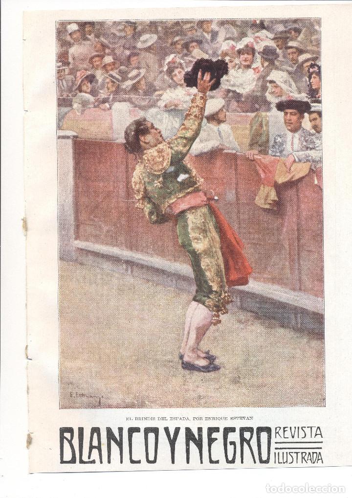 Collezionismo: A&Ntilde;O 1914 RECORTE PRENSA PINTURA DIBUJO LAMINA TOREO TOROS EL BRINDIS DEL ESPADA ENRIQUE ESTEVAN