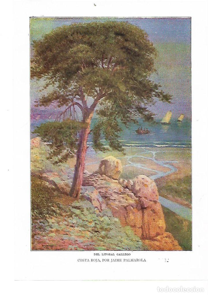 Colecionismo: A&Ntilde;O 1914 RECORTE PRENSA PINTURA LAMINA DIBUJO REPRODUCCION GALICIA COSTA ROJA JAIME PALMAROLA