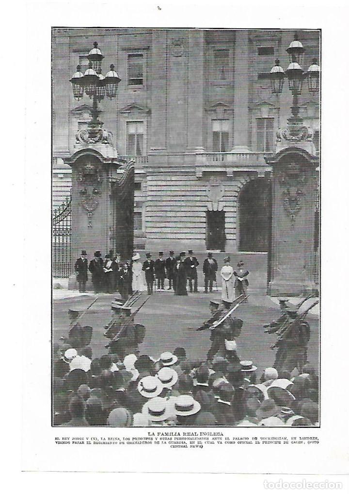 Colecionismo: A&Ntilde;O 1914 RECORTE PRENSA LONDRES FAMILIA REAL PALACIO BUCKINGHAM REGIMIENTO GRANADEROS DE LA GUARDIA