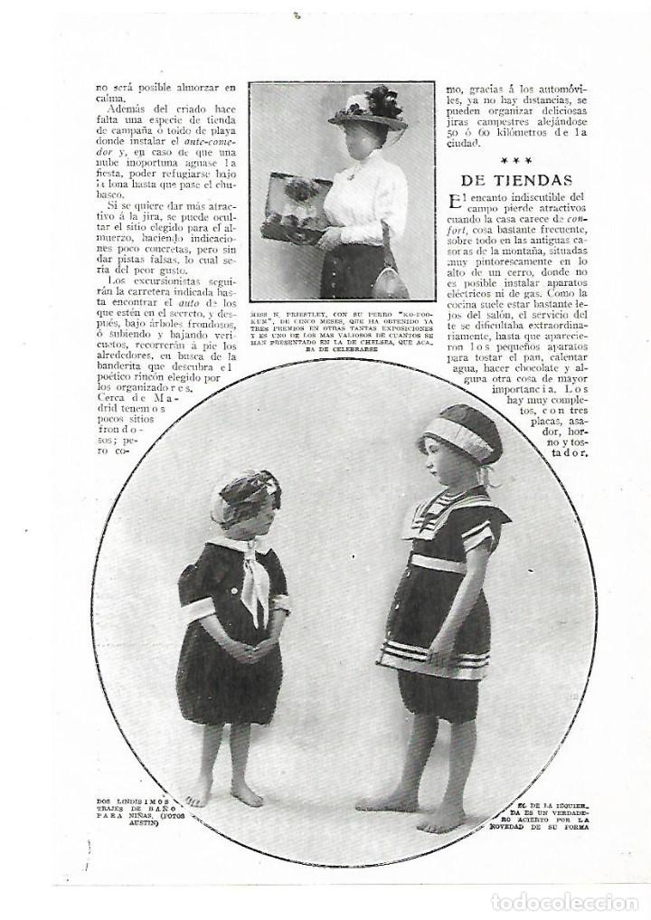 Colecionismo: A&Ntilde;O 1914 RECORTE PRENSA MODA INFANTIL TRAJES DE BA&Ntilde;O PARA NI&Ntilde;AS