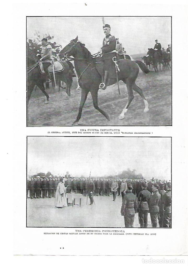 Colecionismo: A&Ntilde;O 1914 RECORTE PRENSA GUERRA  MUNDIAL EJERCITO SERVIA GENERAL PUTNIK MILICIAS CUSTODIA VIA TREN