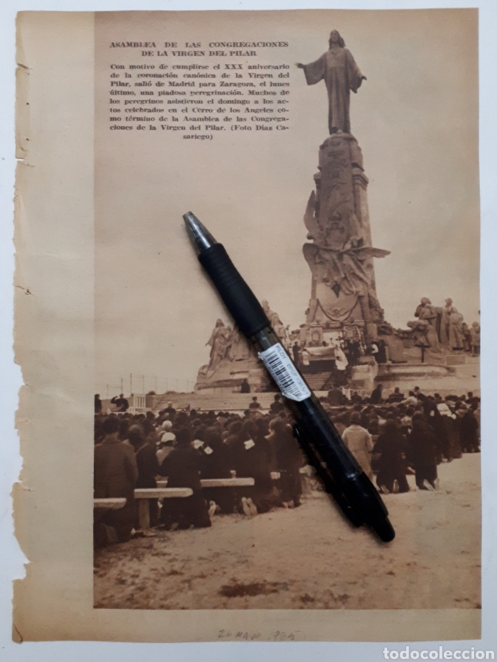 Coleccionismo: EL CERRO DE LOS ANGELES. ASAMBLEA DE LAS CONGREGACIONES DE LA VIRGEN DEL PILAR. 1935