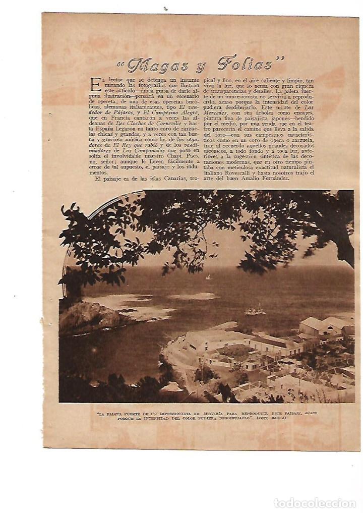 Colecionismo: A&Ntilde;O 1934 RECORTE PRENSA CANARIAS MAGAS Y FOLIAS TACORONTE TRAJES TIPICOS MONTE DE LAS MERCEDES
