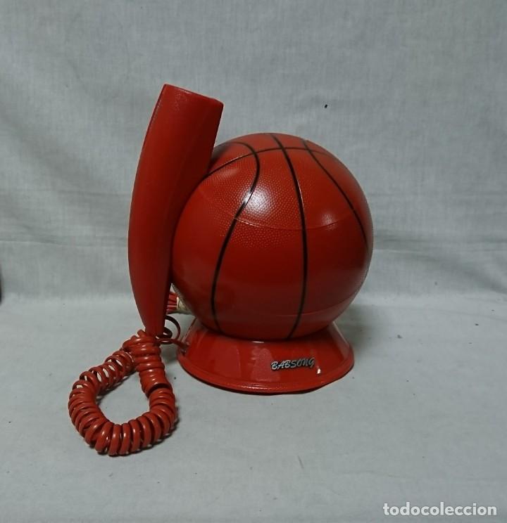 Coleccionismo: TEL&Eacute;FONO FORMA DE BAL&Oacute;N DE BALONCESTO, FUNCIONANDO - Foto 1