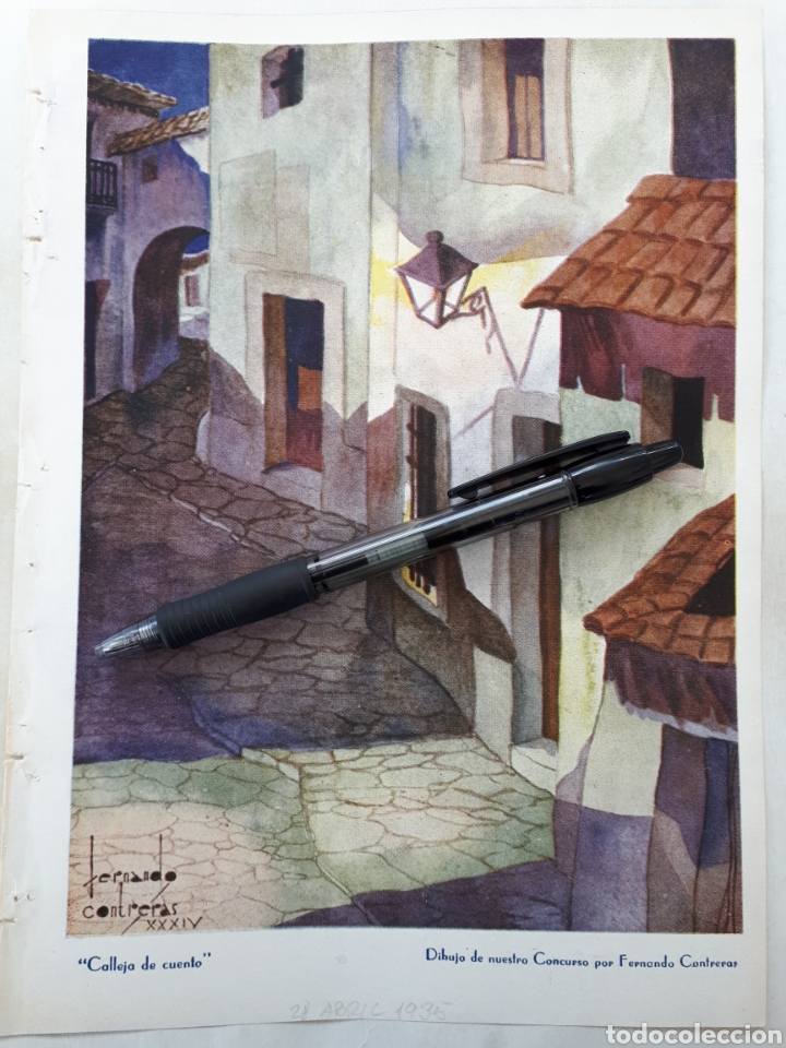 Coleccionismo: CALLEJA DE CUENTO. Dibujo de Fernando Contreras. 1935