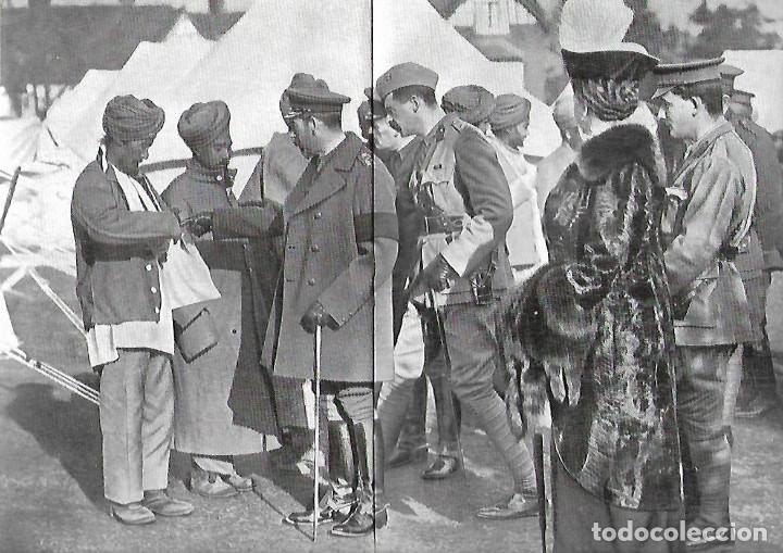 Collecting paper: A&Ntilde;O 1914 RECORTE PRENSA GUERRA MUNDIAL  REYES DE INGLATERRA Y LAS TROPAS INDIAS HOSPITAL NEW FOREST