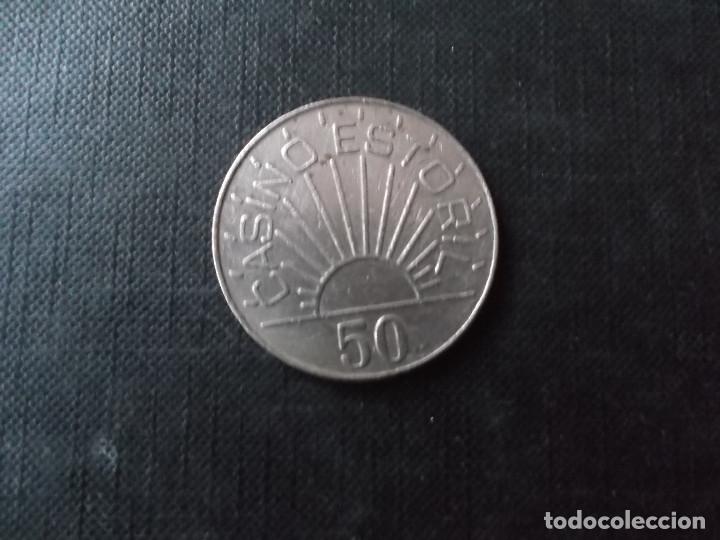 Coleccionismo: ficha casino estoril valor 50 - Foto 2