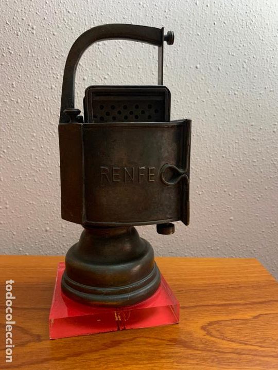 Coleccionismo: RENFE FAROL SOBRE PEANA - Foto 3