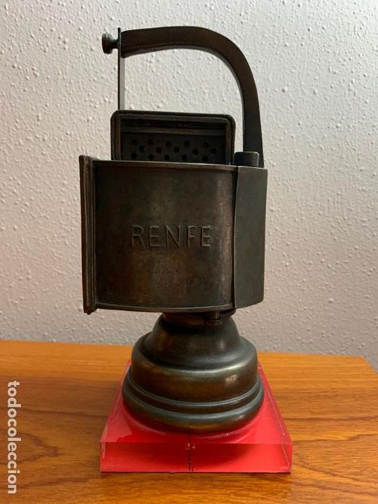 Coleccionismo: RENFE FAROL SOBRE PEANA - Foto 5