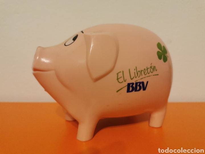 Coleccionismo: HUCHA LIBRETON BBV CERDITO DE PL&Aacute;STICO - Foto 1