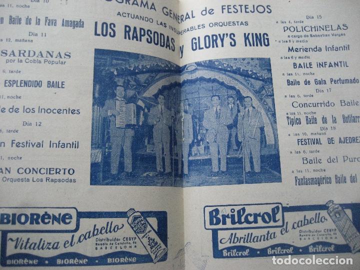 Coleccionismo: Barcelona. San Gervasio. Programa Fiesta Mayor 1949. - Foto 2