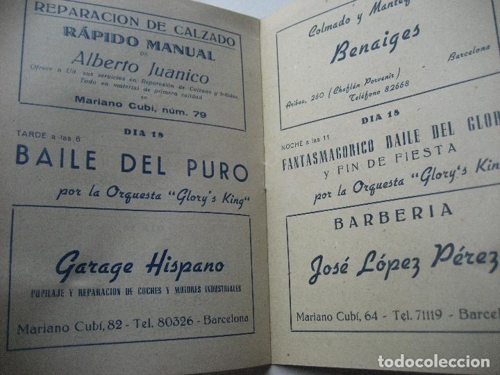 Coleccionismo: Barcelona. San Gervasio. Programa Fiesta Mayor 1949. - Foto 3