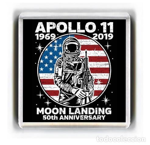 Collezionismo: IMAN ACRILICO NEVERA - 50 ANIVERSARIO ALUNIZAJE APOLLO 11 1969 - 2019