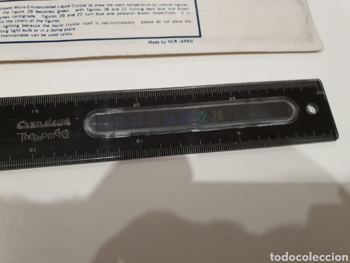 Coleccionismo: antigua regla term&oacute;metro - Foto 2