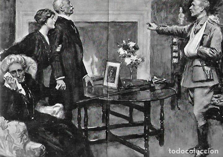 Collectionnisme: A&Ntilde;O 1914 RECORTE PRENSA PINTURA DIBUJO REPRODUCCION UNA MISION DOLOROSA MUERTE HEROE GUERRA MUNDIAL