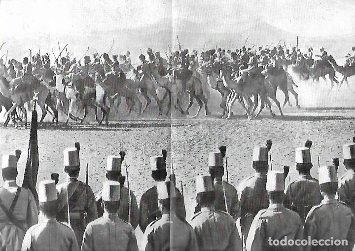 Collectionnisme: A&Ntilde;O 1914 RECORTE PRENSA GUERRA MUNDIAL TROPAS EGIPCIAS EJERCITO SOLDADOS CUERPO CAMELLEROS CAMELLOS