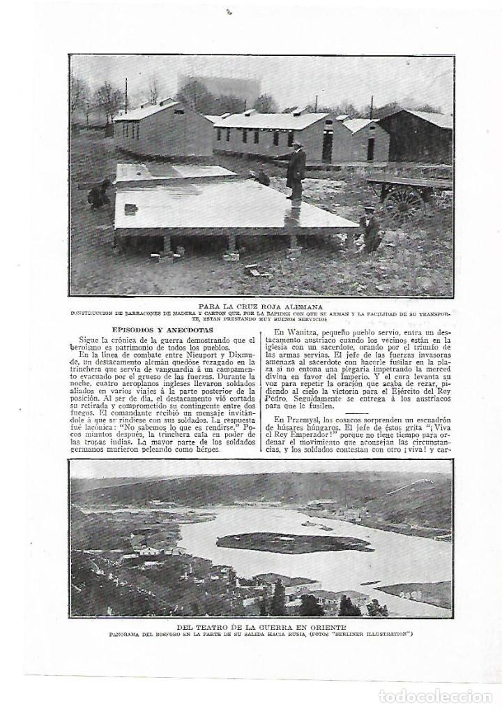 Coleccionismo: A&Ntilde;O 1914 RECORTE PRENSA GUERRA MUNDIAL CONSTRUCCION BARRACONES PARA LA CRUZ ROJA ALEMANA SANIDAD