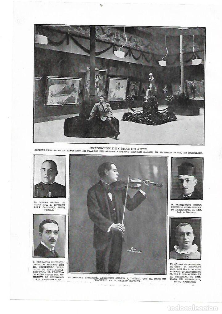 Collectionnisme: A&Ntilde;O 1914 RECORTE PRENSA PINTURA ARTE EXPOSICION FEDERICO BELTRAN MASSES SALON PARES BARCELONA