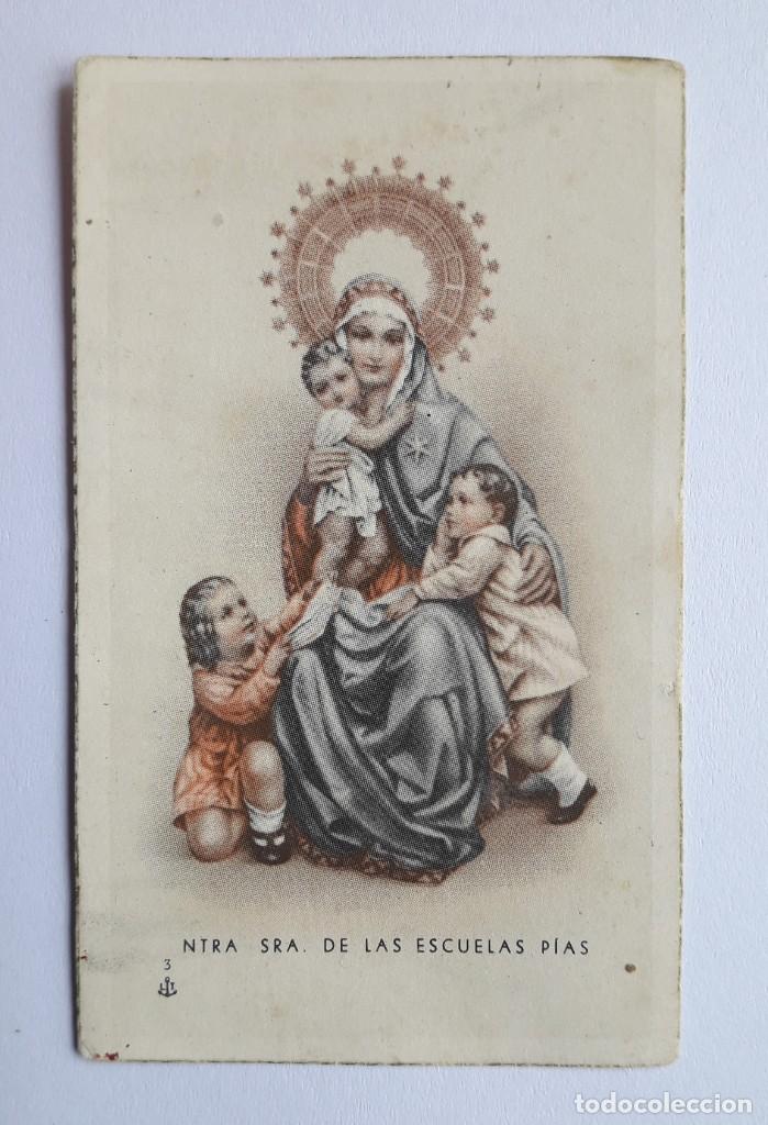 Coleccionismo: ESTAMPITA ANTIGUA EN COLOR DE NTRA. SRA. DE LAS ESCUELAS P&Iacute;AS. Sevilla.