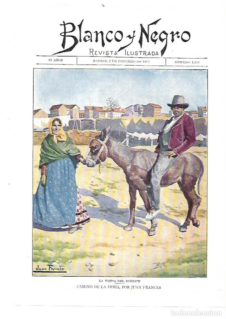 Coleccionismo: A&Ntilde;O 1913 RECORTE PRENSA PINTURA DIBUJO REPRODUCCION LA VENTA DEL BORRICO POR JUAN FRANCES