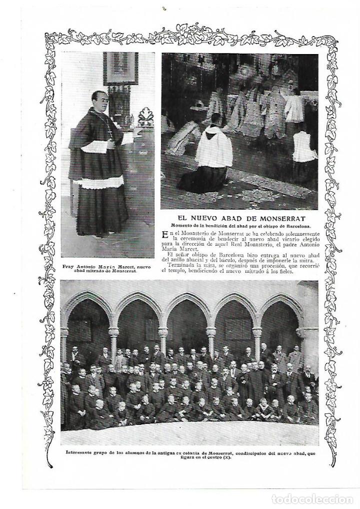 Coleccionismo: A&Ntilde;O 1913 RECORTE PRENSA FRAY ANTONIO MARIA MARCET NUEVO ABAD DE MONTSERRAT