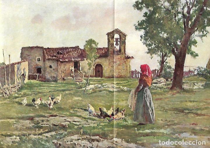 Coleccionismo: A&Ntilde;O 1913 RECORTE PRENSA PINTURA DIBUJO REPRODUCCION DANDO DE COMER A LAS GALLINAS RICARDO BRUGADA