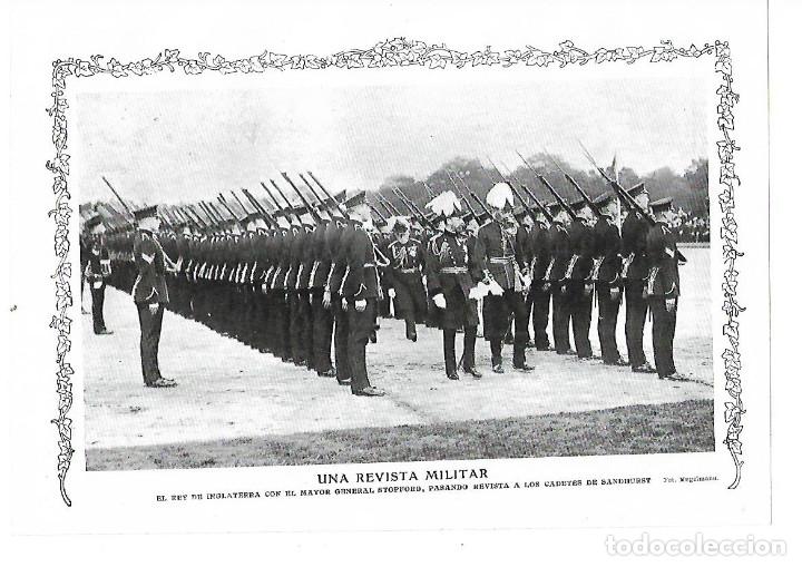 Sammelleidenschaft Papier: A&Ntilde;O 1913 RECORTE PRENSA INGLATERRA EJERCITO REVISTA MILITAR CADETES SANDHURST REY INGLATERRA