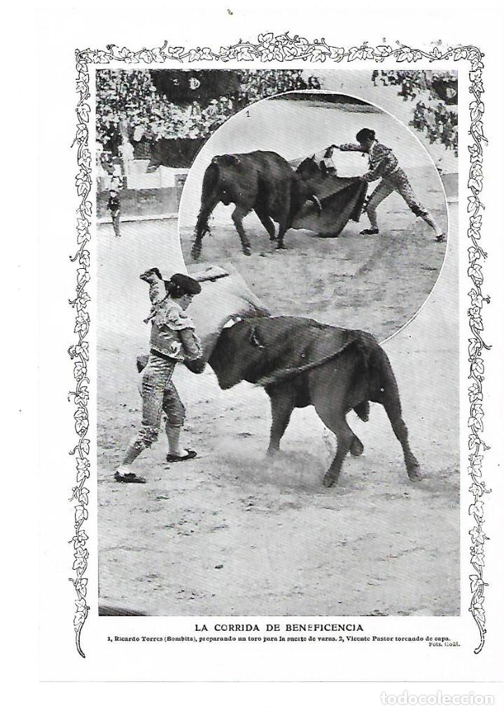 Sammelleidenschaft Papier: A&Ntilde;O 1913 RECORTE PRENSA TOROS TOREO CORRIDA BENEFICIENCIA RICARDO TORRES BOMBITA VICENTE PASTOR