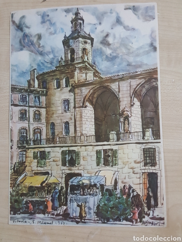 Coleccionismo: Folleto laboratorios Roche ilustracion de Vitoria San Miguel a&ntilde;o 1953