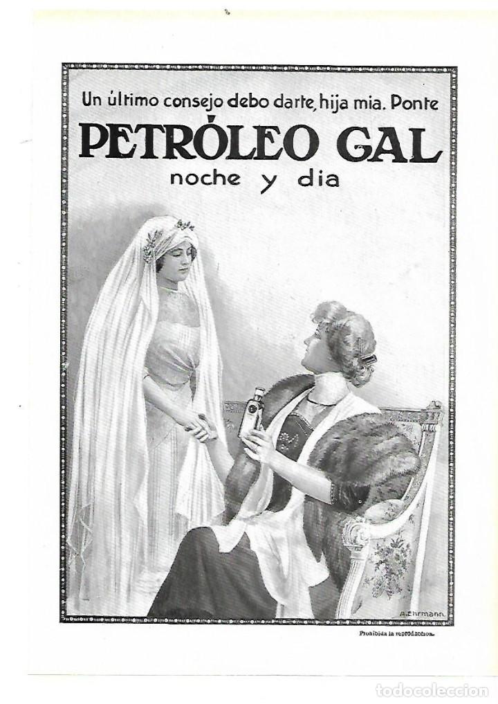 Collezionismo: A&Ntilde;O 1913 RECORTE PRENSA PUBLICIDAD PETROLEO GAL PARA EL CABELLO