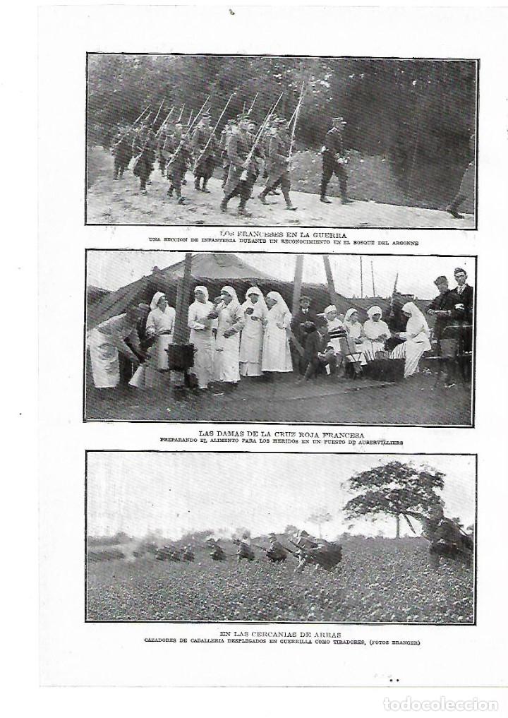Coleccionismo: A&Ntilde;O 1914 RECORTE PRENSA GUERRA MUNDIAL EUROPA DAMAS CRUZ ROJA FRANCESA AUBERVILLIERS COMIDA HERIDOS