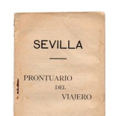 Coleccionismo: SEVILLA.- PRONTUARIO DEL VIAJERO.