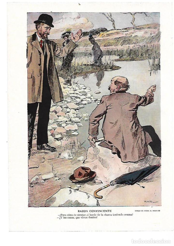 Coleccionismo: A&Ntilde;O 1909 RECORTE PRENSA PINTURA DIBUJO REPRODUCCION RAZON CONVINCENTE POR HUERTAS