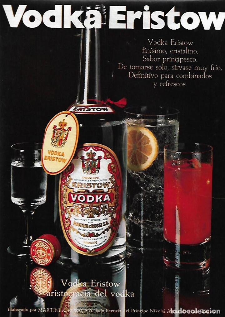 Sammelleidenschaft Papier: A&Ntilde;O 1971 RECORTE PRENSA PUBLICIDAD BEBIDAS VODKA ERISTOW LICOR MARTINI ROSSI