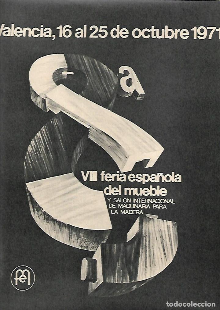 Sammelleidenschaft Papier: A&Ntilde;O 1971 RECORTE PRENSA PUBLICIDAD CARTEL ANUNCIADOR FERIA DEL MUEBLE DE VALENCIA
