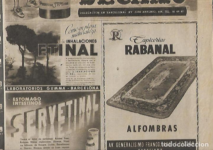 Collectionnisme: A&Ntilde;O 1951 RECORTE PRENSA PUBLICIDAD TAPICERIAS RABANAL BARCELONA ALFOMBRAS
