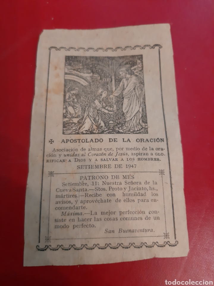 Coleccionismo: Comuni&oacute;n apostolado de la Oraci&oacute;n - Foto 1