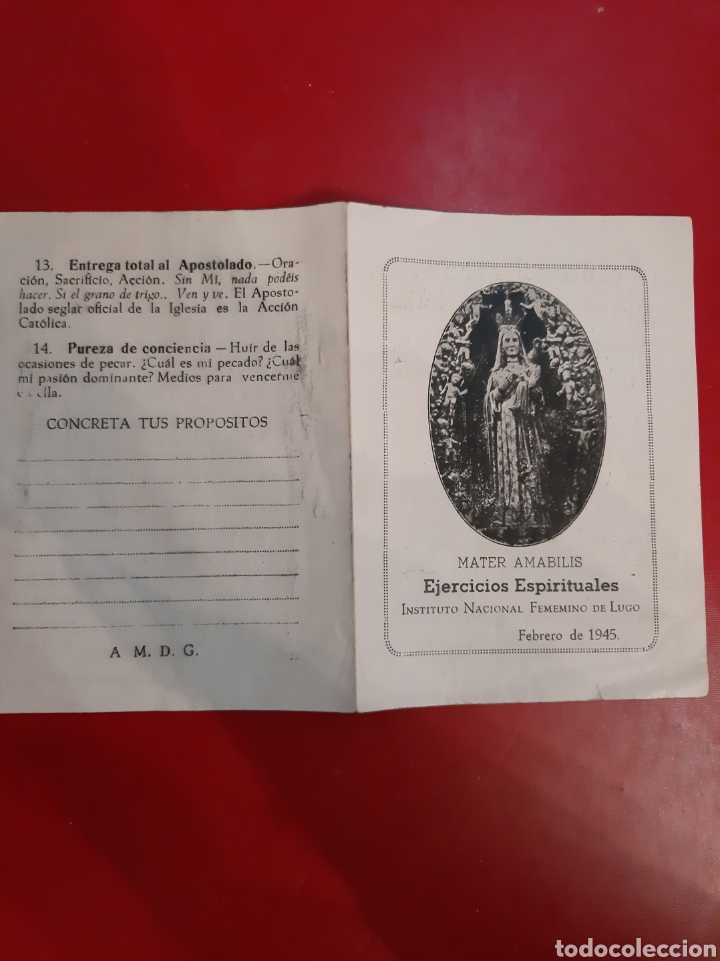 Colecionismo: 1945 Lugo Intituto Femenino Nater Amabilis Virgen Ojos grandes