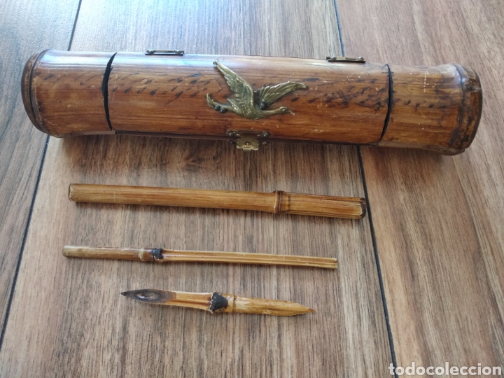 Coleccionismo: Antigua pluma en su estuche - Foto 1