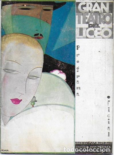 Coleccionismo: PL-65. GRAN TEATRO DEL LICEO, PROGRAMA OFICIAL 1927-28. - Foto 1