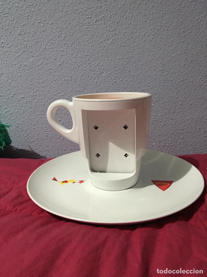 cafes delta. taza y plato. vintage - Compra venta en todocoleccion