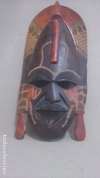 Coleccionismo: M&aacute;scara africana de madera - Foto 1