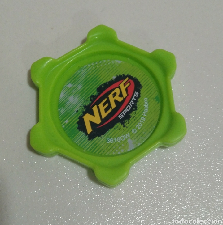 Coleccionismo: Nerf Kelloggs 2019 disco Kellogg kellog pROMOCIONAl verde naranja Hasbro disc