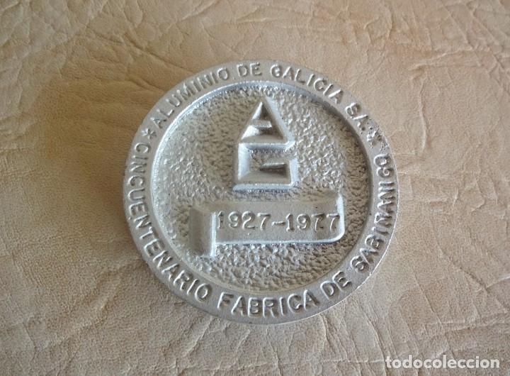 Coleccionismo: publicidad pisapapeles aluminio de galicia cincuentenario fabrica sabi&ntilde;anigo a&ntilde;o 1977
