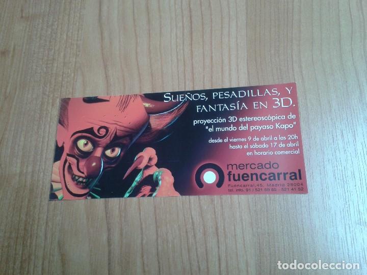 Coleccionismo: Flyer -- Mercado Fuencarral -- Sue&ntilde;os, Pesadillas y fantas&iacute;a en 3D -- Abril, 1999 -- Madrid