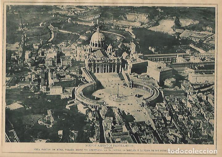 Collezionismo: A&Ntilde;O 1925 RECORTE PRENSA FOTOGRAFIA VISTA AEREA DE ROMA TOMADA DESDE UN AEROPLANO FOTO VIDAL