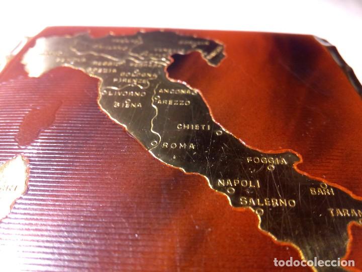 Coleccionismo: ANTIGUA PITILLERA MAPA DE ITALIA - Foto 3