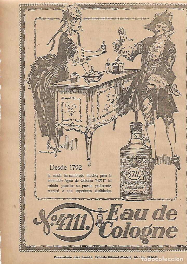Collezionismo: A&Ntilde;O 1925 RECORTE PRENSA PUBLICIDAD COLONIA EAU DE COLOGNE 4711