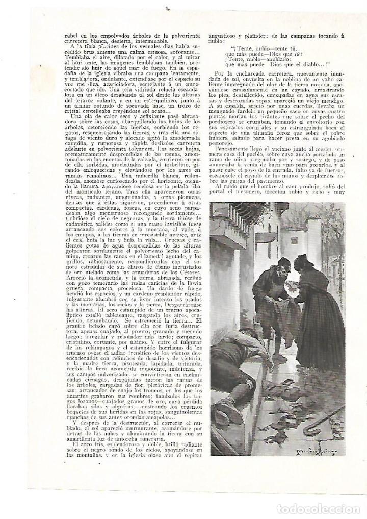 Collezionismo: A&Ntilde;O 1909 HOJA  PRENSA RELATO CORTO CUENTO DELANTE DE LA FORTUNA DIEZ DE TEJADA DIBUJO MENDEZ BRINGA