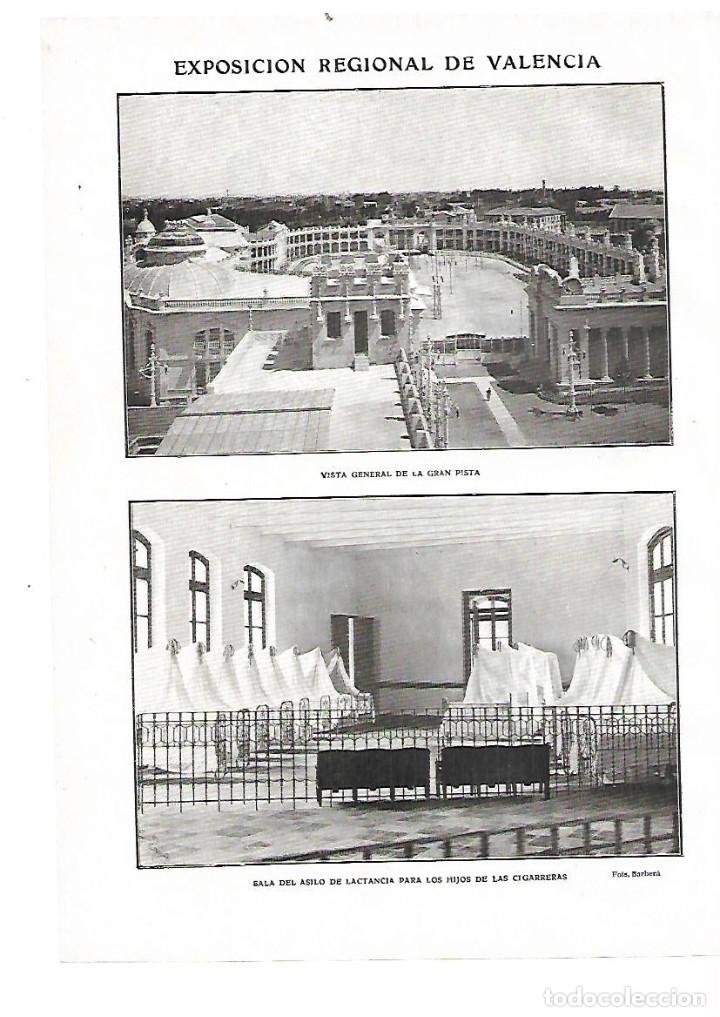 Collezionismo: A&Ntilde;O 1909 RECORTE PRENSA EXPOSICION VALENCIA GRAN PISTA SALA ASILO LACTANCIA HIJOS CIGARRERAS